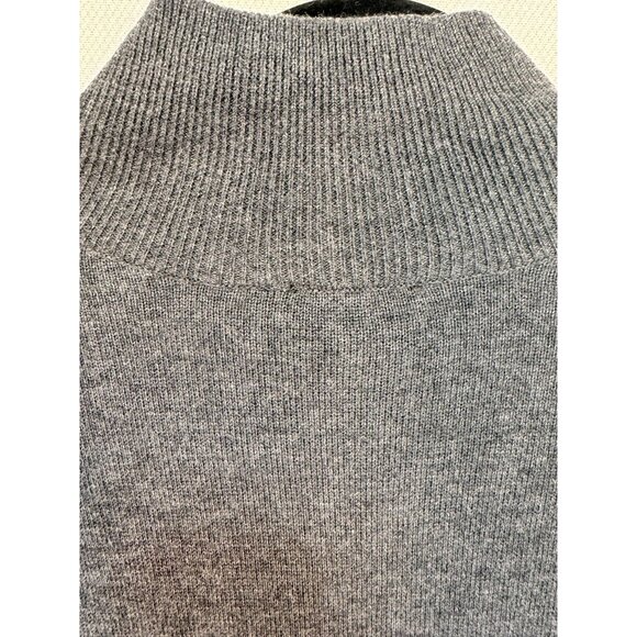 Talbots Womens Cable Knit Zip-Up Sweater Medium Gray Academia - Picture 10 of 10